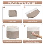 Large Cotton Rope Basket for Organizing Toys & Blankets