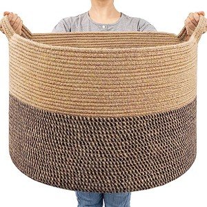 Extra Large Wicker Storage Basket for Home Organization