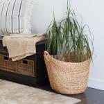 Large Woven Seagrass Storage Basket with Handles