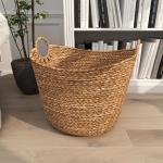 Large Woven Seagrass Storage Basket with Handles
