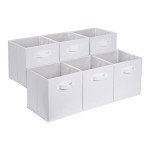 Collapsible Cube Storage Bins with Handles, 6-Pack