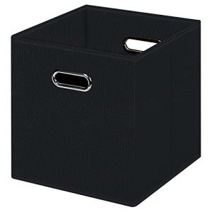 Black Foldable Storage Cubes with Dual Handles