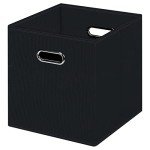 Black Foldable Storage Cubes with Dual Handles