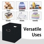 Black Foldable Storage Cubes with Dual Handles