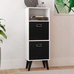 Black Foldable Storage Cubes with Dual Handles