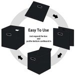 Black Foldable Storage Cubes with Dual Handles