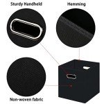 Black Foldable Storage Cubes with Dual Handles
