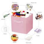 Zuihug 2 Pack Pink Collapsible Storage Bins