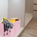 Zuihug 2 Pack Pink Collapsible Storage Bins