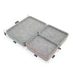 Stackable Lidded Drawer Organizer Bins - 3 Pack