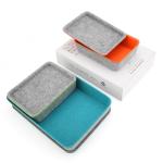 Stackable Lidded Drawer Organizer Bins - 3 Pack
