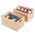 Wooden Crates for Home Organization - 2 Pack