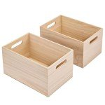 Wooden Crates for Home Organization - 2 Pack