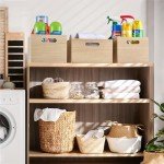 Wooden Crates for Home Organization - 2 Pack