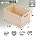 Wooden Crates for Home Organization - 2 Pack