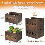 Rustic Wooden Crates - 2 Pack for Storage