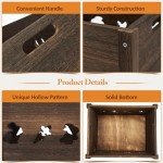 Rustic Wooden Crates - 2 Pack for Storage