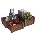 Set of 3 Rustic Wooden Storage Crates