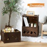 Rustic Wooden Crates - 2 Pack for Storage