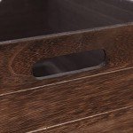 Set of 3 Rustic Wooden Storage Crates