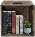 Rustic Brown Stackable Storage Cube Baskets