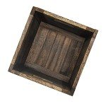 Rustic Brown Stackable Storage Cube Baskets
