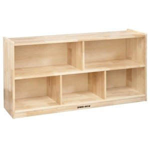 5-Compartment Solid Wood Storage Cabinet for Kids