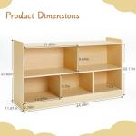 Wooden Montessori Toy and Book Storage Shelf