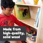 5-Compartment Solid Wood Storage Cabinet for Kids