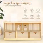 Wooden Montessori Toy and Book Storage Shelf