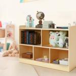 Wooden Montessori Toy and Book Storage Shelf