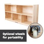 5-Compartment Solid Wood Storage Cabinet for Kids