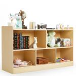 Wooden Montessori Toy and Book Storage Shelf
