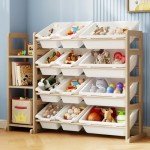 Kids Toy Storage Organizer with Bookshelf & Bins