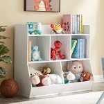5-Cubby Toy Storage Organizer with Bookshelf