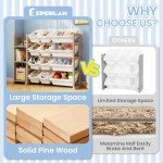 Kids Toy Storage Organizer with Bookshelf & Bins