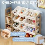 Kids Toy Storage Organizer with Bookshelf & Bins