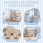 Kids Toy Storage Organizer with Bookshelf & Bins