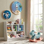5-Cubby Toy Storage Organizer with Bookshelf