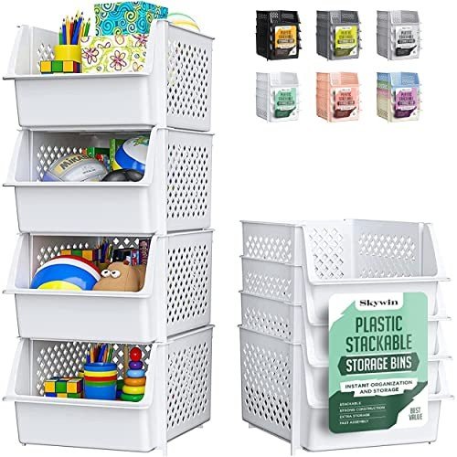 Stackable toy bins