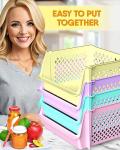 TidyFriend Stackable Open Front Bins - 4 Pack