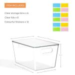 6 Pack Clear Stackable Storage Bins for Toys