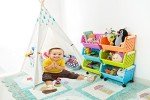 Kids' Toy Storage Organizer with Wheels - 4 Baskets