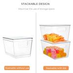 6 Pack Clear Stackable Storage Bins for Toys