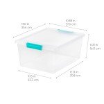 Stackable Clear Plastic Storage Bins with Lids - 4 Pack