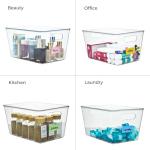 6 Pack Clear Stackable Storage Bins for Toys