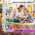 Clear Stackable Storage Bins with Wheels – 4 Pack