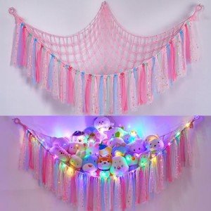 LED Toy Hammock for Stuffed Animal Storage