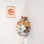 Hanging Net for Stuffed Animal Storage – Cream