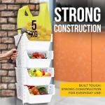 Stackable White Storage Bins for Pantry Organization